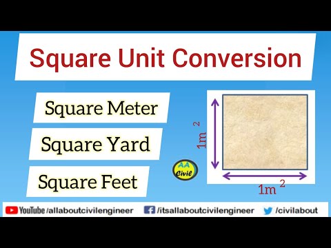 Square Unit Conversion | Square Yard | Square Meter | Square Feet | All About Civil Engineer