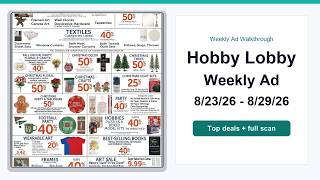 Hobby Lobby Weekly Ad (8/23/26 - 8/29/26) Top Deals