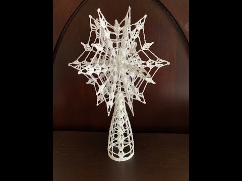 How to Crochet a 3-D Snowflake Christmas Tree Topper