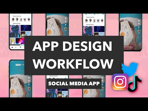 App Design Workflow Tutorial - Social Media App (ADOBE XD)