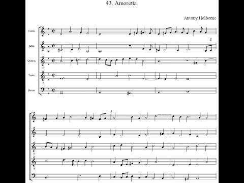 Antony Holborne - Amoretta. {w/ score.}