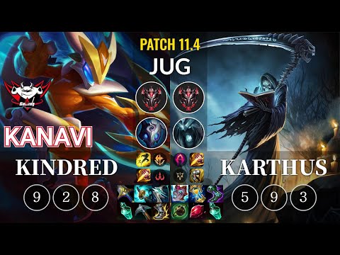 JDG Kanavi Kindred vs Karthus Jungle - KR Patch 11.4