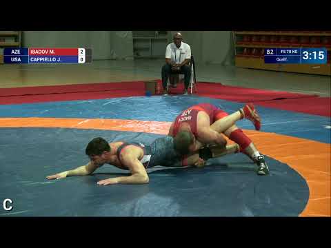 Qual. FS - 70 kg: M. IBADOV (AZE) v. J. CAPPIELLO (USA)