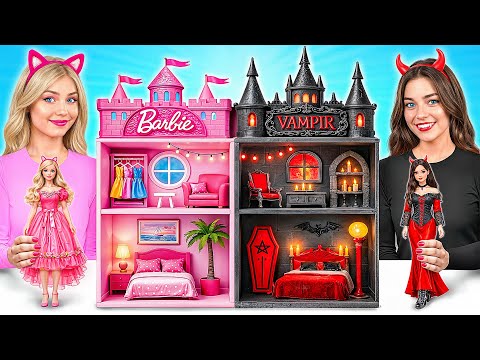 We Build Amazing Doll House Barbie VS Vampire Challenge | Funny Moments by Multi DO Girls