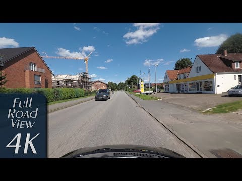 Ammersbek, Germany: Hoisbüttel, Hamburger Straße, Lübecker Straße - 4K (UHD/2160p/60p)
