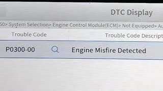 Chevy Cruze engine misfire p0300 code