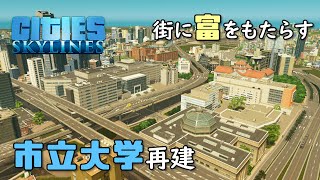 【Cities:Skylines】#42 富をもたらす市立大学には投資家たちも注目しているようです【シティーズスカイライン】