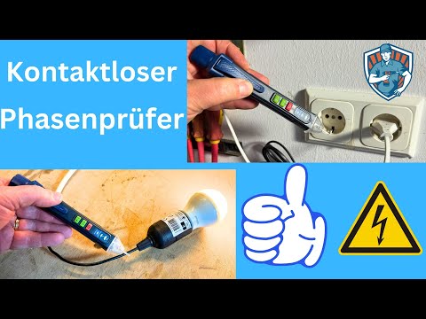 ✅Kontaktloser Phasenprüfer - Spannungsprüfer - TEST