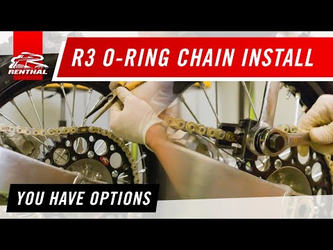 Installing Renthal R3-3 O-ring chain w/ clip style and rivet style master links • Renthal Tech Tips
