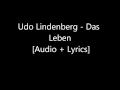 Udo Lindenberg - Das Leben [Audio + Lyrics ...