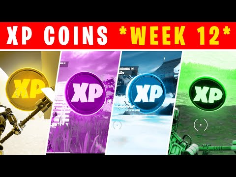 *NEW* XP COINS WEEK 12 (All Locations in Season 5... Gold, Purple, Blue and Green)