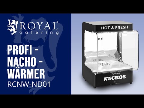 Video - Profi-Nacho-Wärmer - modernes Design - 99 l - 50 - 60 °C - schwarz - Royal Catering