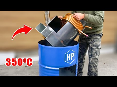 Free Heating Energy! DIY 2-in-1 Stove from Metal Bucket & Copper Pipes – Warm Winter 🔥