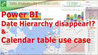 Power BI Date Hierarchy disappear!? & Calendar table for optimal data model