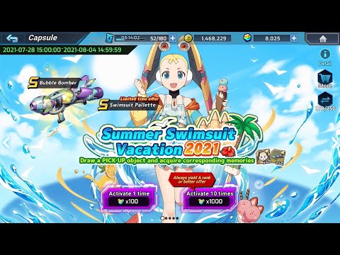 Gacha Capsule Summer Swimsuit Vacation 2021 (Pallette, Tron, Ferham Swimsuit) - Rockman X Dive