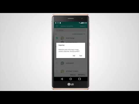 LG ZERO - Import kontaktów z karty SIM