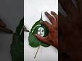 Parvathi Thiruvothu On Leaf Carving Art | Leaf Art | #shorts #short #youtubeshorts