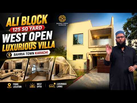 125 Sq. Yard Designer Villa | West Open | Nearest to Park | Ali Block | Bahria Town Karachi