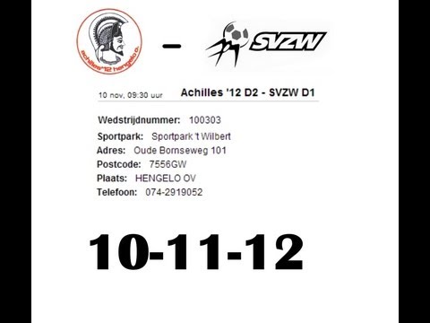 Achilles12 D2   SVZW D1   2e helft