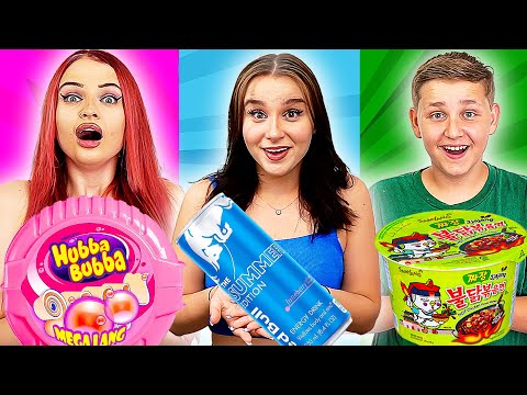 NUR die FARBE ESSEN die man TRÄGT 🍭🫐🥦 (für 24 Stunden) - Celina