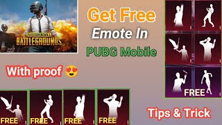 How To Get Free Emotes In Pubg Mobile #short #shorts