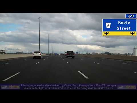 Eastbound Ontario Highway 407 ETR, Ontario Hwy 427 To Ontario Hwy 404