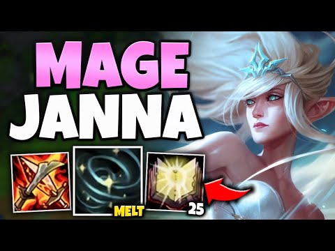 ONE JANNA W DOES HOW MUCH DAMAGE?! FULL AP JANNA MID IS LITERAL CHEESE! - League of Legends