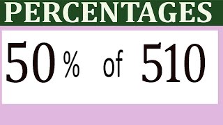 Percentages     50      Percentage(%)    of   510