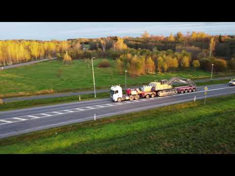 Heavy excavator transport