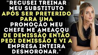 'Recusei treinar meu substituto depois de ser preterido para uma promoção  Meu chefe ameaçou me