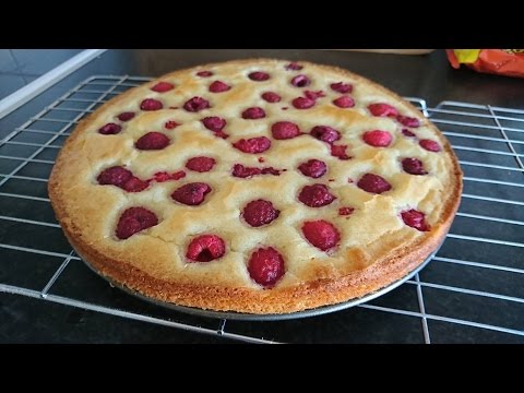 How To Make Swedish Sticky White Chocolate Cake with Raspberries - Vit Kladdkaka med Hallon
