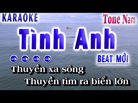 Tình Anh | Karaoke Tone Nam Beat Gốc Đình Dũng | Beat Mới