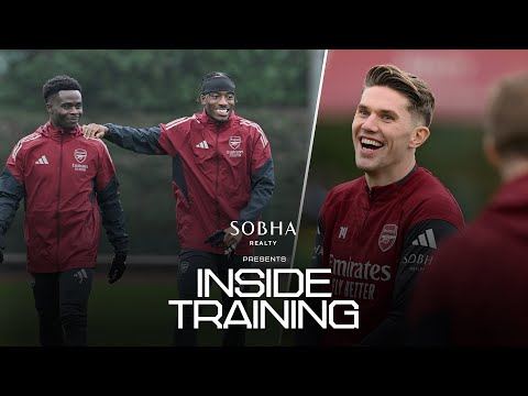 Saka x Eze x Gyokeres training challenge 🎯 | INSIDE TRAINING | Champions League preparations