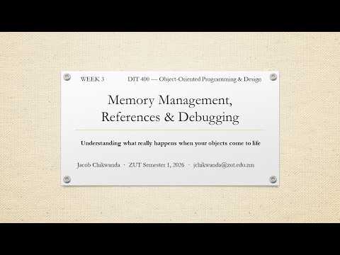 Week 3 Java Memory Management Stack Vs Heap References Debugging
