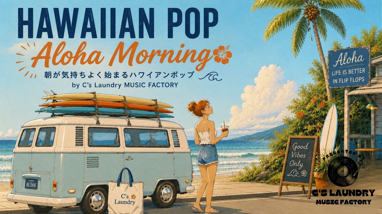 【作業用BGM】HAWAIIAN POP 🌺｜Aloha Morning｜朝が気持ちよく始まるハワイアンポップ｜C's Laundry MUSIC FACTORY 004