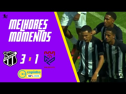 Gols e lances de Ceará x Grêmio Prudente