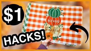 🤯 YOU WON'T BELIEVE WHAT I MADE USING $1 PLACEMATS | DOLLAR STORE FALL DIY HACKS FOR 2024 🍁