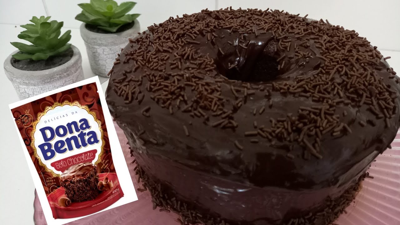 🔴BOLO DE CHOCOLATE DE MASSA PRONTA | DONA BENTA