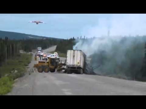 Water Bomber at Trans   Labrador Highway Accident