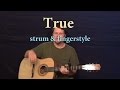 True (Ryan Cabrera) Guitar Lesson Strum Fingerstyle How to Play Tutorial