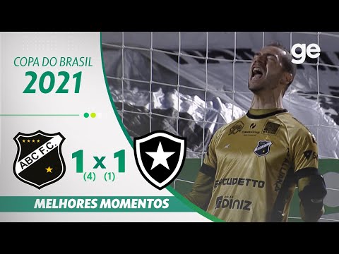 ABC 1(4) X (1)1 BOTAFOGO | MELHORES MOMENTOS | 2ª FASE COPA DO BRASIL 2021 | ge.globo