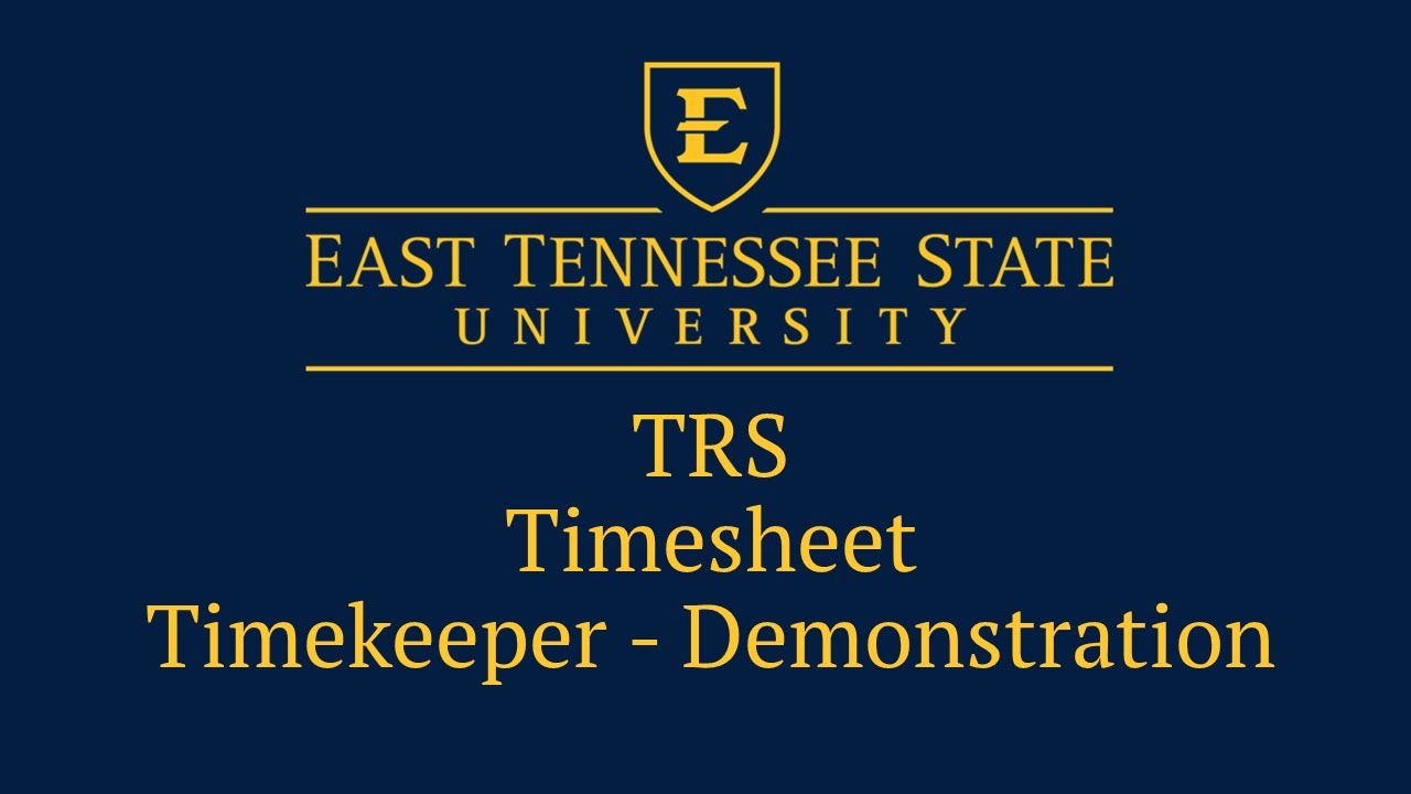 Payroll - TRS Timesheet - Timekeeper Demonstration