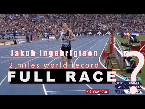 Jakob Ingebrigtsen 2 mile world record - FULL RACE
