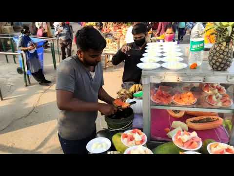 fruit ninja of India // fruit cutting skill // Indian street food
