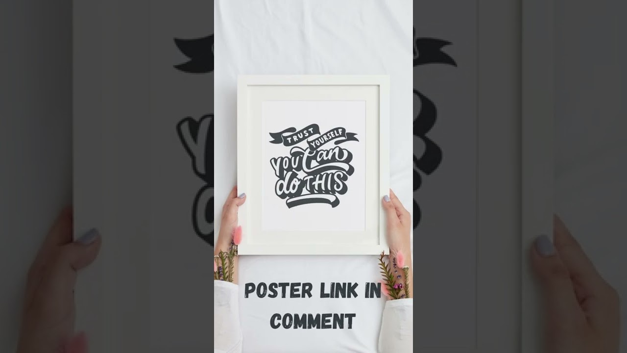 motivational printable poster, trust yourself