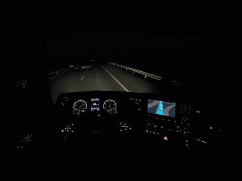 Night drive with Mercedes-Benz Actros MP4 | Euro Truck Simulator 2