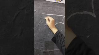 Spider One line drawing with chalk 🕸️🕷️  #shorts #onelinedrawing #easydrawing #thecactusart