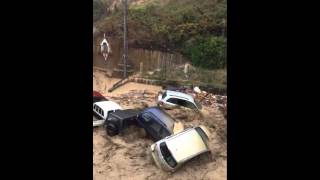 Vehicles Washed out to Sea!! - Cinque Terre Vernazza, Italy