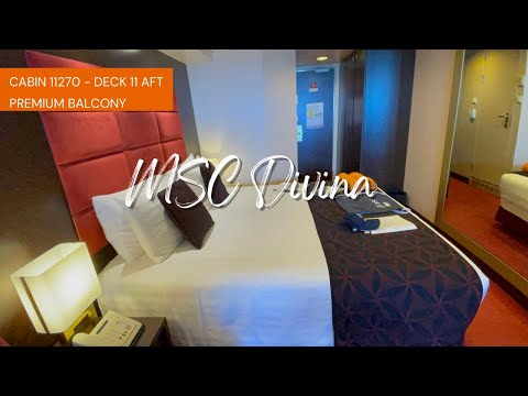 MSC Divina Premium Balcony Cabin 11270 Aft Deck 11 - back of Ship. Extra Large Balcony