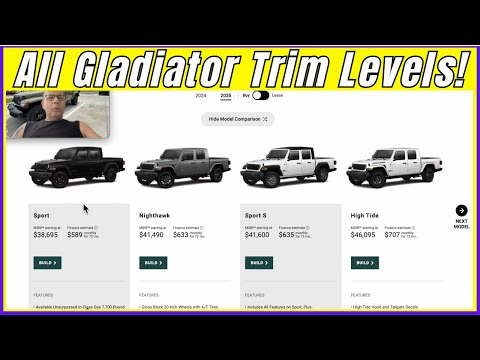 All Of The New Gladiator Trim Levels And Costs